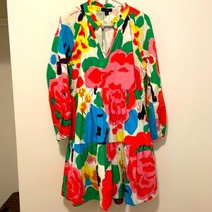 J. Crew Bright popover Dress - Ratti Jardin Floral Size S
